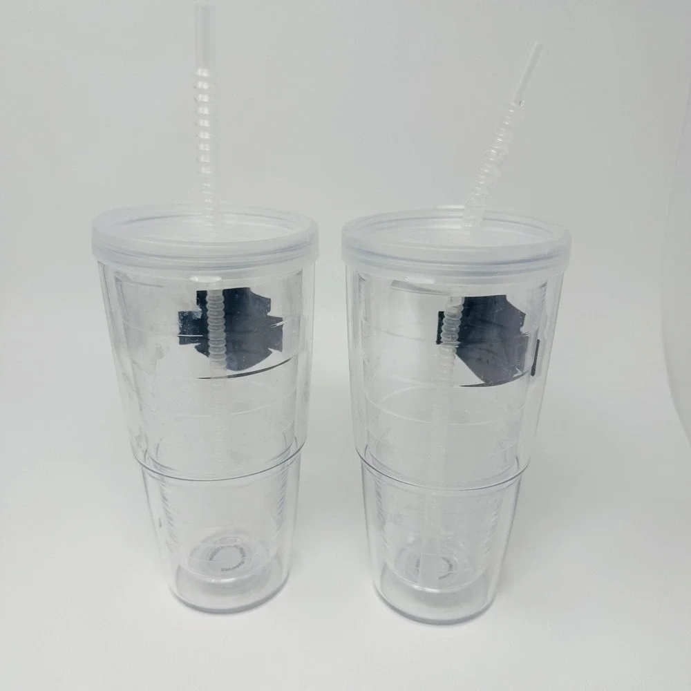 Harley-Davidson Tervis Tumbler Set of 2 Insulated 24oz Cups with Lids and Straws